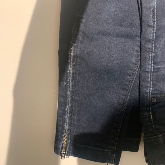 Zara dark navy jeggings with zipper at the ankles (Size 2) - Picture 4 of 7
